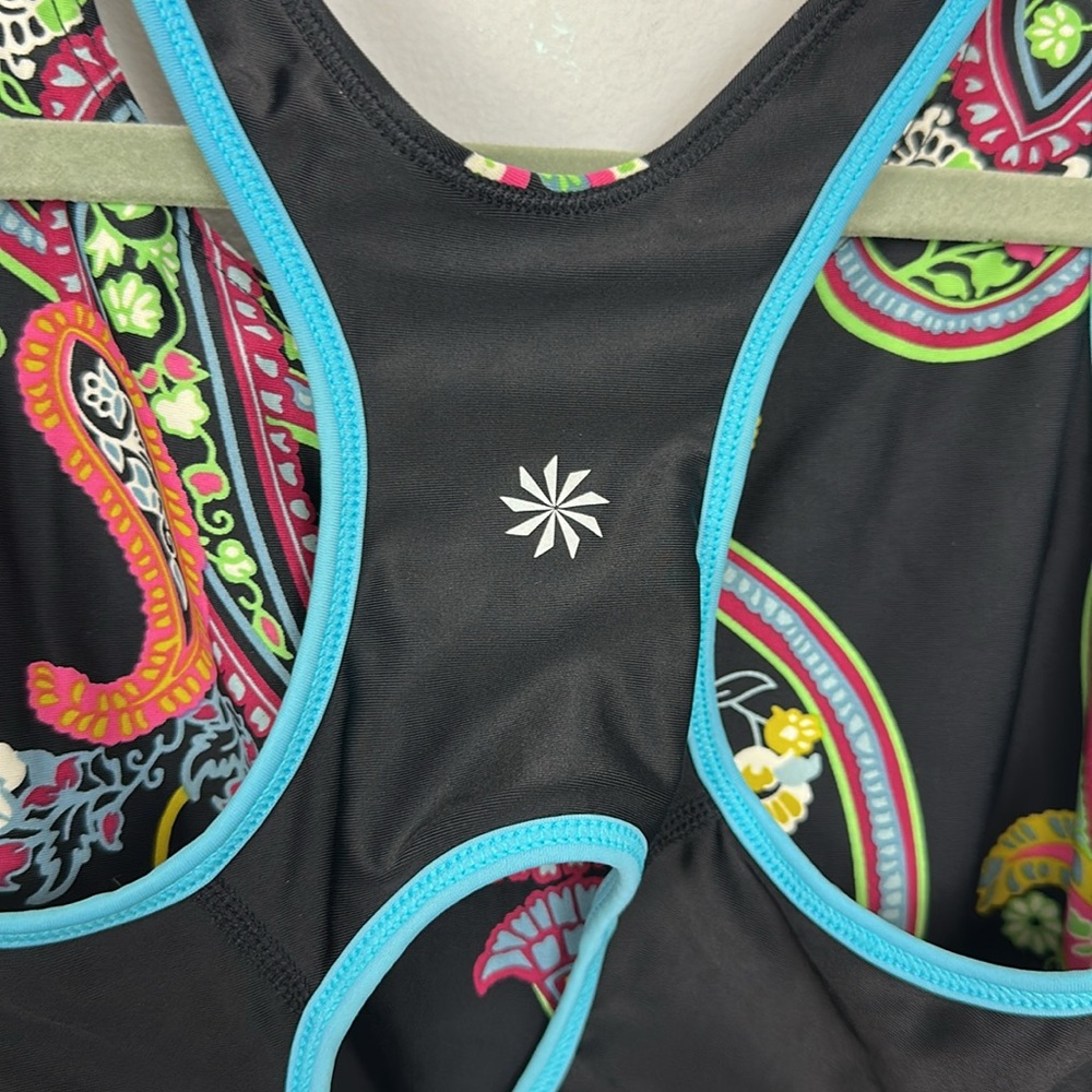 Athleta Reversible Paisley One Piece Swimsuit Sz S - Picture 7 of 10